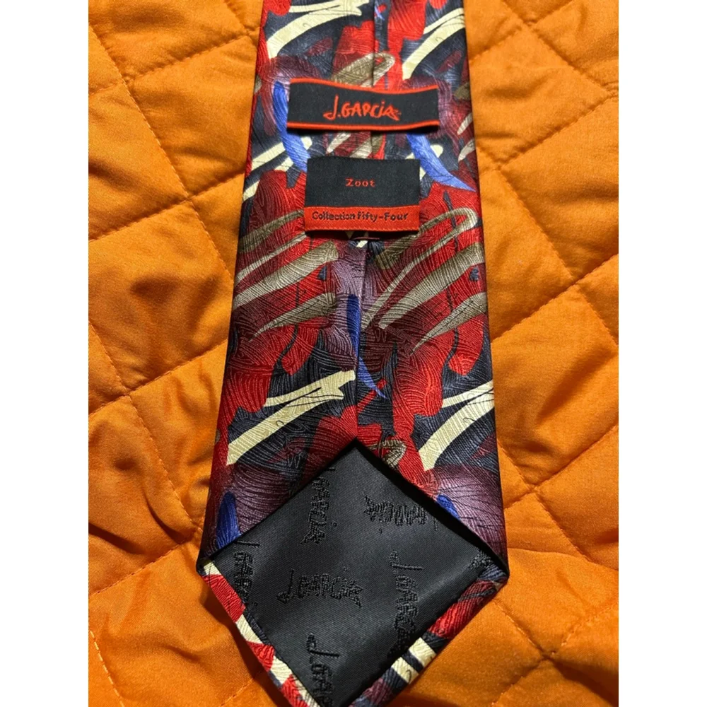 J. Garcia Men’s Zoot Collection Fifty-Four 100% Silk Red Blue